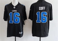 Mens Detroit Lions #16 Jared Goff Carbon Black Fashion Limited Jersey