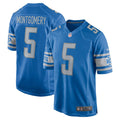 Mens Detroit Lions #5 David Montgomery Nike Blue Vapor Untouchable Limited Jersey