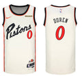 Mens Detroit Pistons #0 Jalen Duren Cream 2024-25 City Edition Swingman Jersey