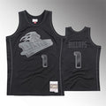 Men’s Detroit Pistons #1 Chauncey Billups Mitchell & Ness Tonal Black Hardwood Classics Jersey