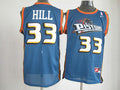 Men’s Detroit Pistons #33 Grant Hill  Stitched Basketball Jerseys Throwback Blue