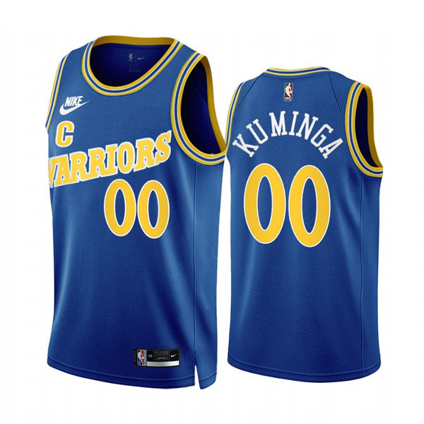 Mens Golden State Warriors #00 Jonathan Kuminga Nike 2022-23 Royal Classics Edition Swingman Jersey