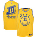 Men’s Golden State Warriors #11 Klay Thompson  Nike Gold The City Classic Edition Swingman Jersey