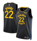 Mens Golden State Warriors #22 Andrew Wiggins 2024-25 Black Statement Edition Swingman Jersey
