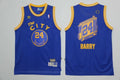 Men’s Golden State Warriors #24 Rick Barry Throwback Swingman Blue Jersey
