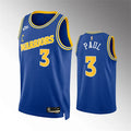 Mens Golden State Warriors #3 Chris Paul Nike Royal Classics Edition Swingman Jersey