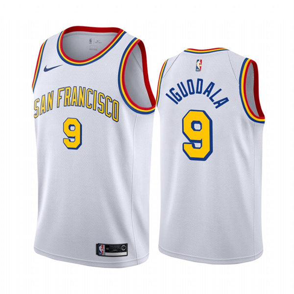 Mens Golden State Warriors #9 Andre Iguodala White San Francisco Classic Edition Swingman Jersey