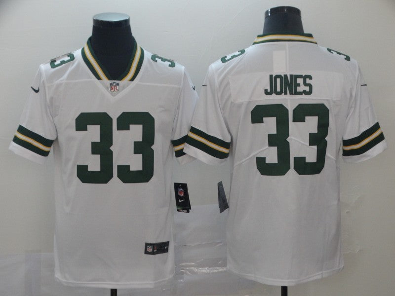 Men’s Green Bay Packers Aaron Jones #33 White Jersey