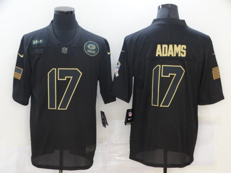 Men’s Green Bay Packers Davante Adams #17 Black Jersey