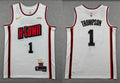 Mens Houston Rockets #1 Amen Thompson 2024-25 White City Edition Jersey