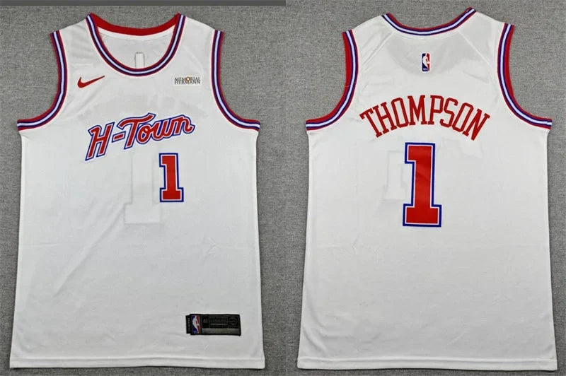 Mens Houston Rockets #1 Amen Thompson 2025-26 White City Edition Swingman Jersey
