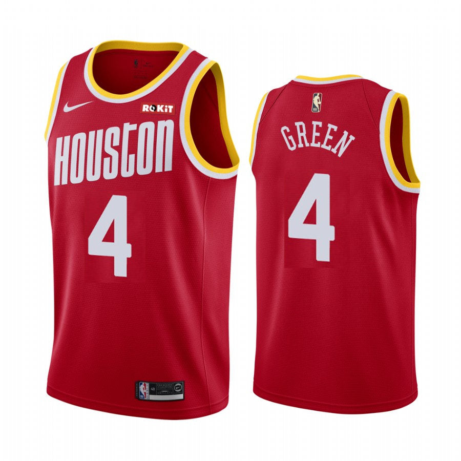Mens Houston Rockets #4 Jalen Green Red Classic Edition Swingman Jersey