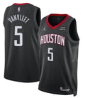 Mens Houston Rockets #5 Fred VanVleet Black Statement Edition Swingman Jersey