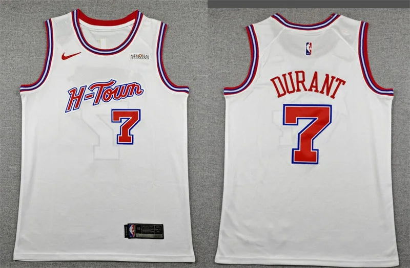 Mens Houston Rockets #7 Kevin Durant 2025-26 White City Edition Swingman Jersey