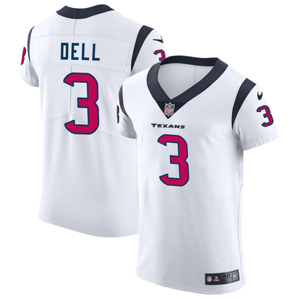 Men’s Houston Texans #3 Tank Dell Nike White F.U.S.E.Vapor Limited Player Jersey