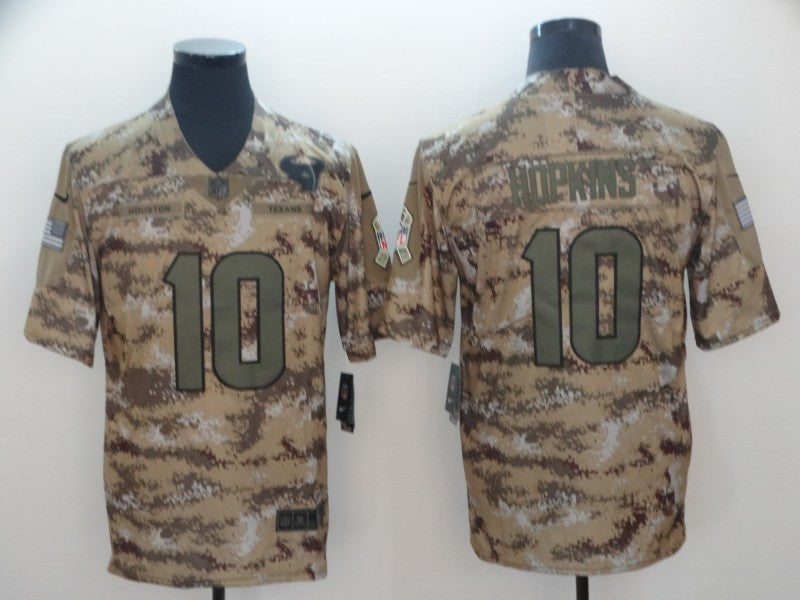Men’s Houston Texans DeAndre Hopkins #10 Camouflage Jersey