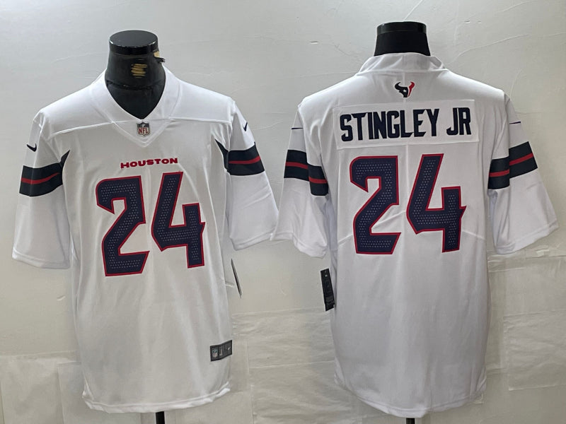 Men’s Houston Texans Derek Stingley Jr. #24 White Jersey