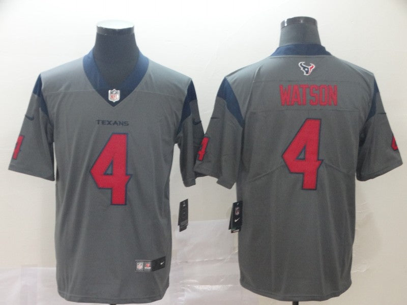 Men’s Houston Texans Deshaun Watson #4 Gray Inverted Legend Jersey