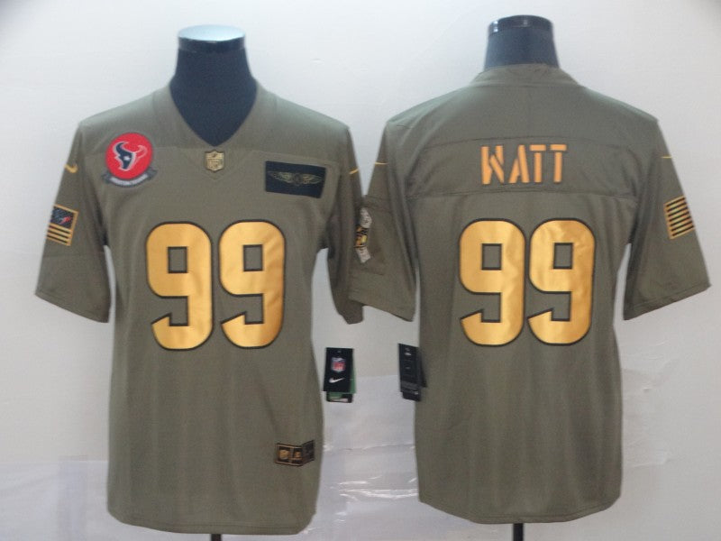 Men’s Houston Texans J.J. Watt #99 Brown Jersey
