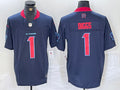Men’s Houston Texans Stefon Diggs #1 Navy 2nd Alternate Jersey