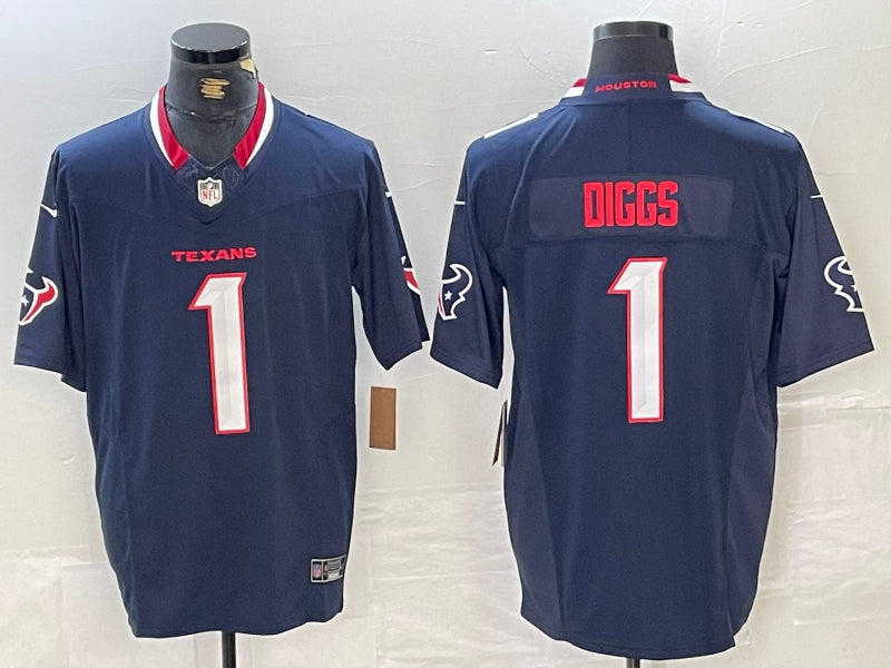 Men’s Houston Texans Stefon Diggs #1 Navy Jersey