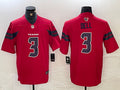 Men’s Houston Texans Tank Dell #3 Red Alternate Jersey