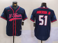 Men’s Houston Texans Will Anderson Jr. #51 Navy Jersey