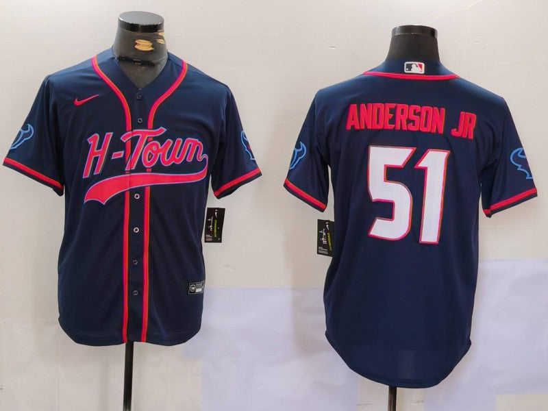 Men’s Houston Texans Will Anderson Jr. #51 Navy Jersey