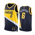 Mens Indiana Pacers #6 Lance Stephenson Navy Diamond Badge 2021-22 City Edition Jersey