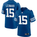 Mens Indianapolis Colts #15 Riley Leonard Nike Royal Alternate Retro Vapor Limited Jersey