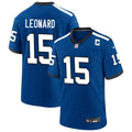 Mens Indianapolis Colts #15 Riley Leonard Royal Indiana Nights Alternate Vapor F.U.S.E. Limited Jersey