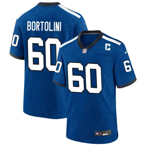 Mens Indianapolis Colts #60 Tanor Bortolini Royal Indiana Nights Alternate Vapor F.U.S.E. Limited Jersey