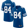 Mens Indianapolis Colts #84 Tyler Warren Nike Royal Alternate Retro Vapor Limited Jersey