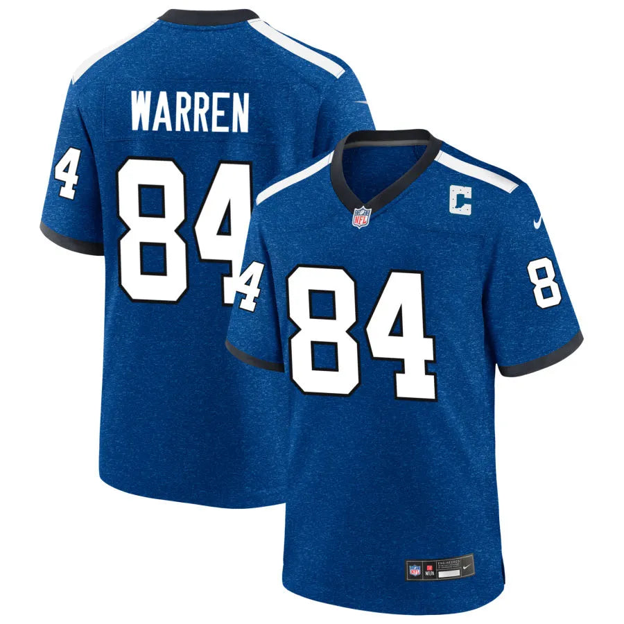 Mens Indianapolis Colts #84 Tyler Warren Royal Indiana Nights Alternate Vapor F.U.S.E. Limited Jersey