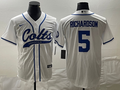 Men’s Indianapolis Colts Anthony Richardson #5 White Jersey Joint Edition