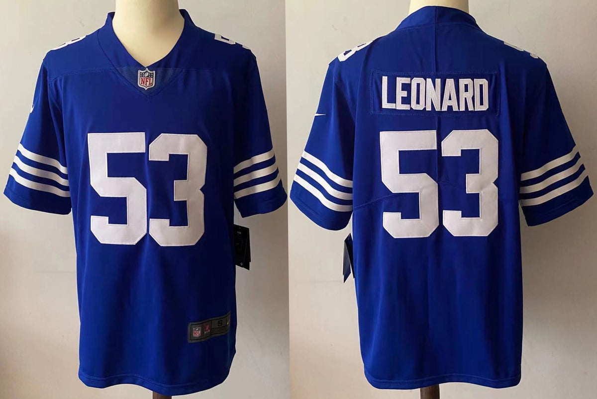 Men’s Indianapolis Colts Darius Leonard #53 Blue Jersey