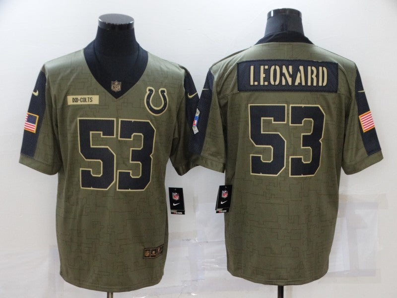 Men’s Indianapolis Colts Darius Leonard #53 Brown Jersey