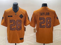Men’s Indianapolis Colts Jonathan Taylor #28 Brown 2023 Salute To Service Limited Jersey