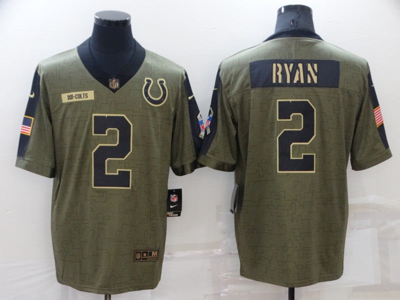 Men’s Indianapolis Colts Matt Ryan #2 Brown Jersey