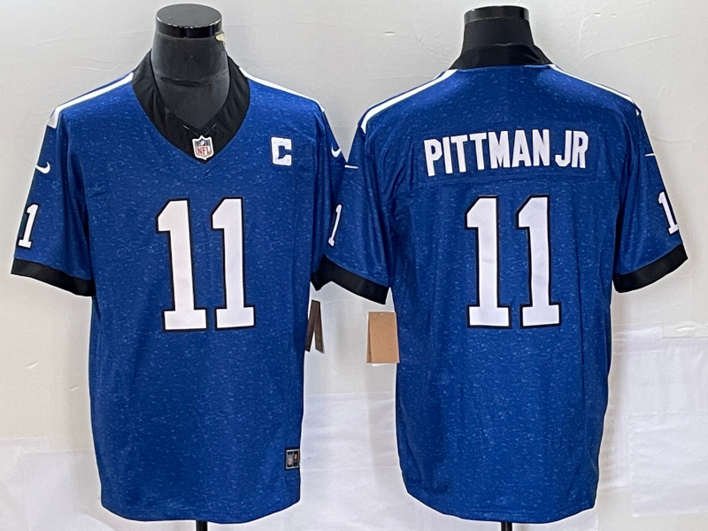 Men’s Indianapolis Colts Michael Pittman Jr. #11 Blue Vapor F.U.S.E. Limited Jersey