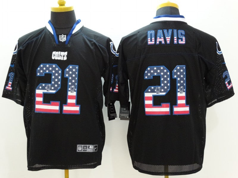 Men’s Indianapolis Colts Vontae Davis #21 Black Jersey