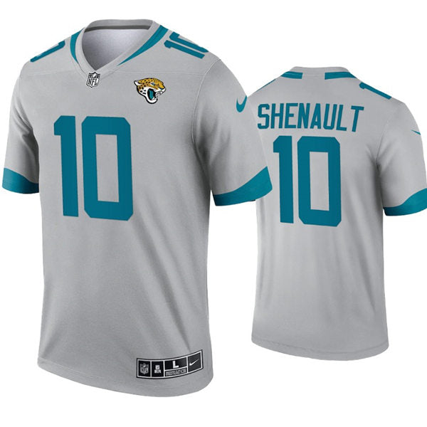 Mens Jacksonville Jaguars #10 Laviska Shenault Jr. Nike Grey Inverted Legend Jersey