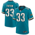 Mens Jacksonville Jaguars #33 Bhayshul Tuten Nike Teal Throwback Vapor F.U.S.E. Limited Jersey