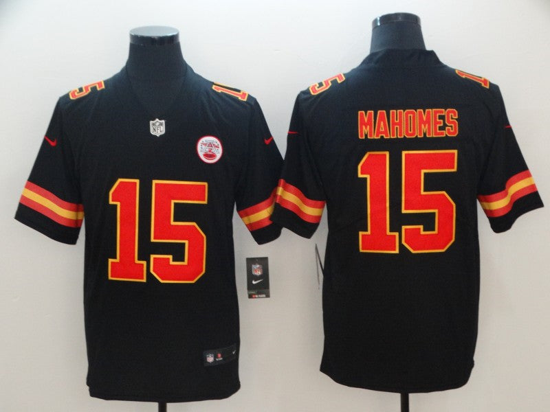 Men’s Kansas City Chiefs #15 Patrick Mahomes Nike Black Game Fashion Jersey