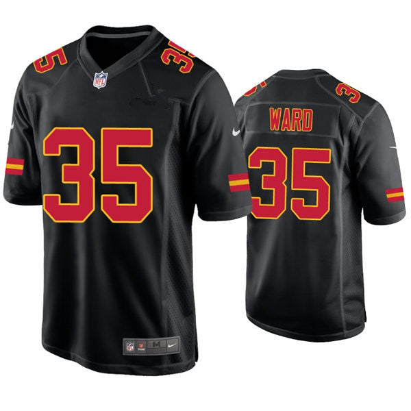 Men’s Kansas City Chiefs #35 Charvarius Ward Nike Black Game Fashion Jersey