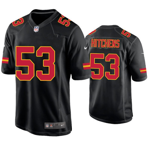 Men’s Kansas City Chiefs #53 Anthony Hitchens Nike Black Game Fashion Jersey