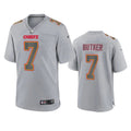 Mens Kansas City Chiefs #7 Harrison Butker Gray Atmosphere Fashion Game Jersey