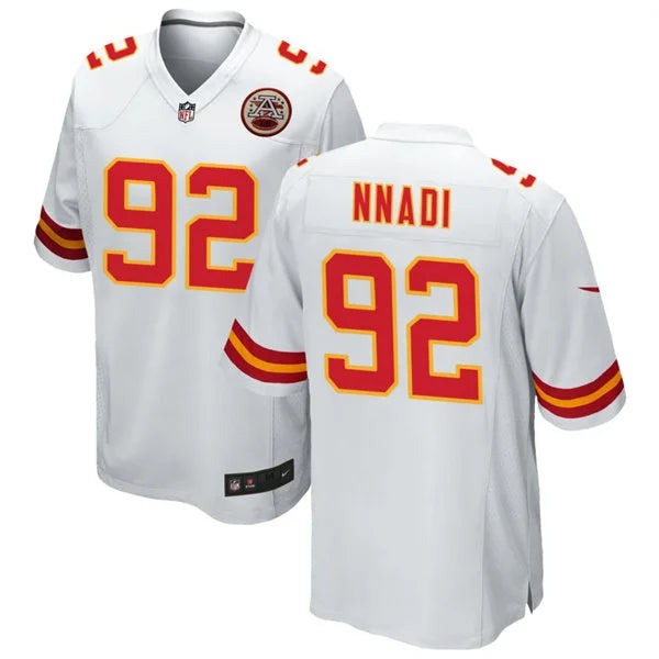 Men’s Kansas City Chiefs #92 Derrick Nnadi Nike White Vapor Untouchable Limited Jersey