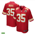 Men’s Kansas City Chiefs Retired Player #35 Christian Okoye Nike Red Vapor Untouchable Limited Jersey
