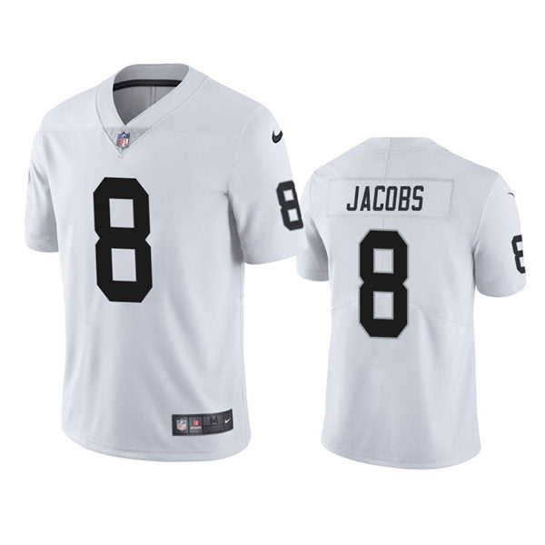 Mens Las Vegas Raiders #8 Josh Jacobs Nike White Vapor Untouchable Limited Player Jersey